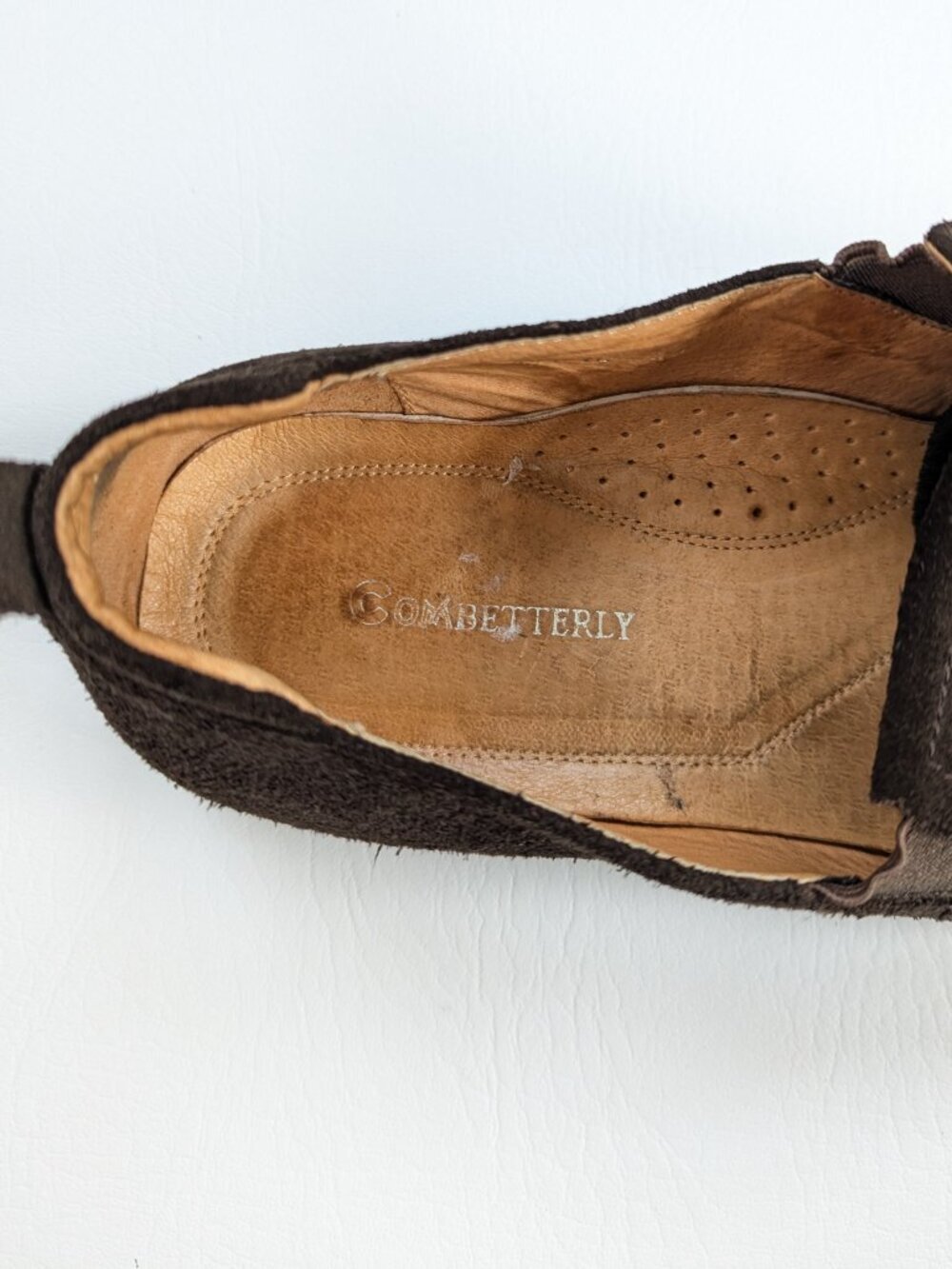Vintage Men's Suede Loafers Winklepickers Size 42 US 8-8.5 Y2K Euro Brown - Picture 4 of 8
